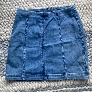 Free people mini denim skirt